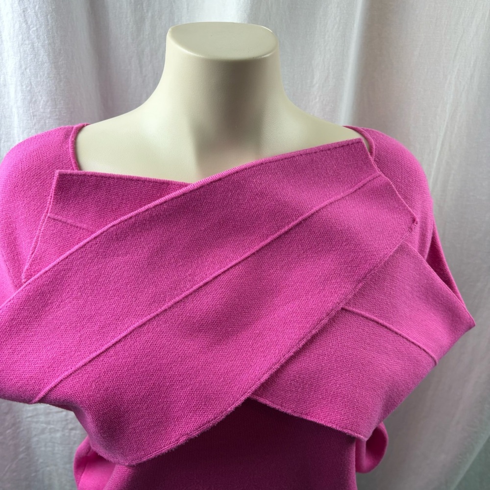 Anthropologie Maeve Womens Lupita V Neck Sweater Knit Top in Pink L - Picture 9 of 12